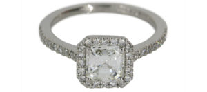 Cushion Cut Diamond Octagonal Halo - Dominion Jewelers