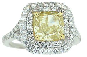 Cushion Cut Yellow Diamond Engagement Ring - Dominion Jewelers