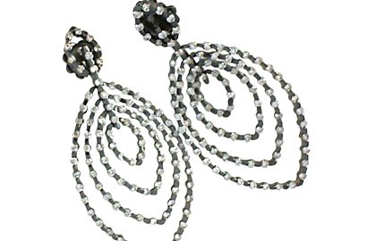Dramatic Diamond and Black Rhodium Earrings