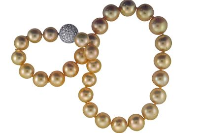 Golden South Sea Pearl encklace