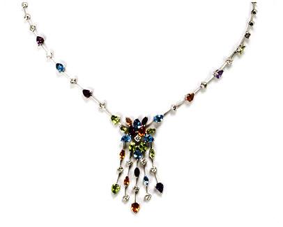 Multicolor Sapphire Necklace