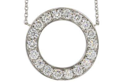 Pave Diamond Circle Pendant