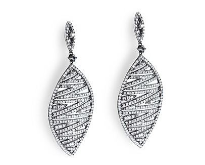 Pave Set Diamond Dangles