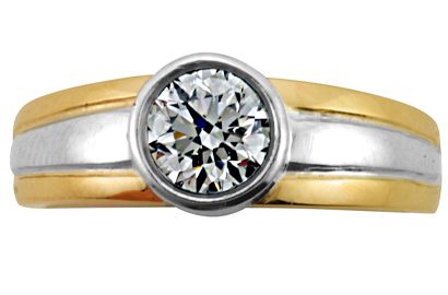Two-tone Brilliant Cut Diamond Ring