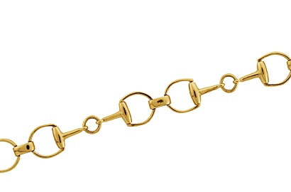 Yellow Gold Horse Stirrup Bracelet